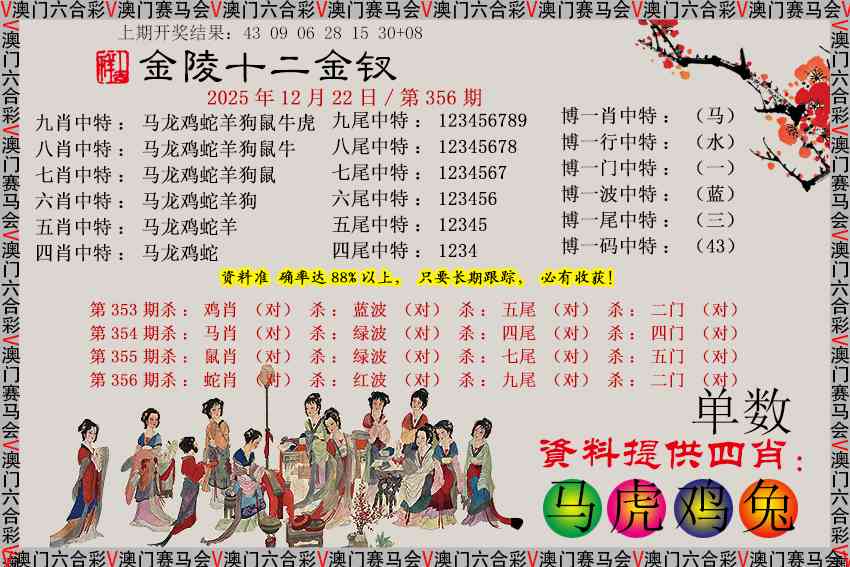 356期金陵十二金钗[图]