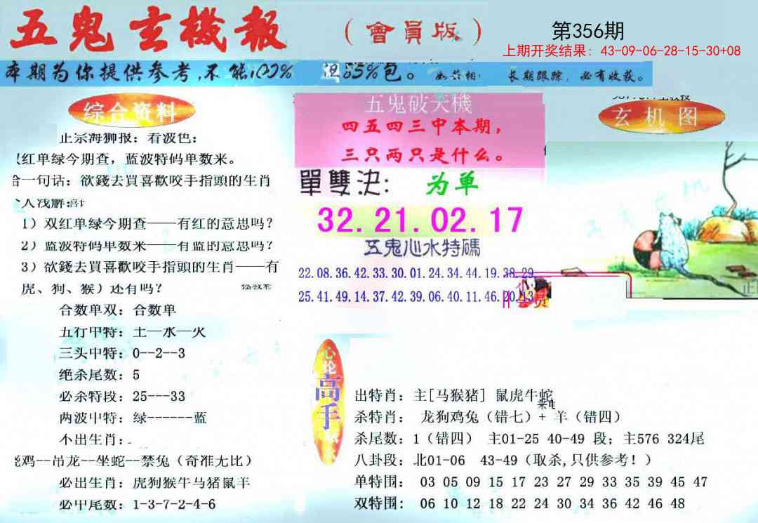 356期新五鬼玄机[图]