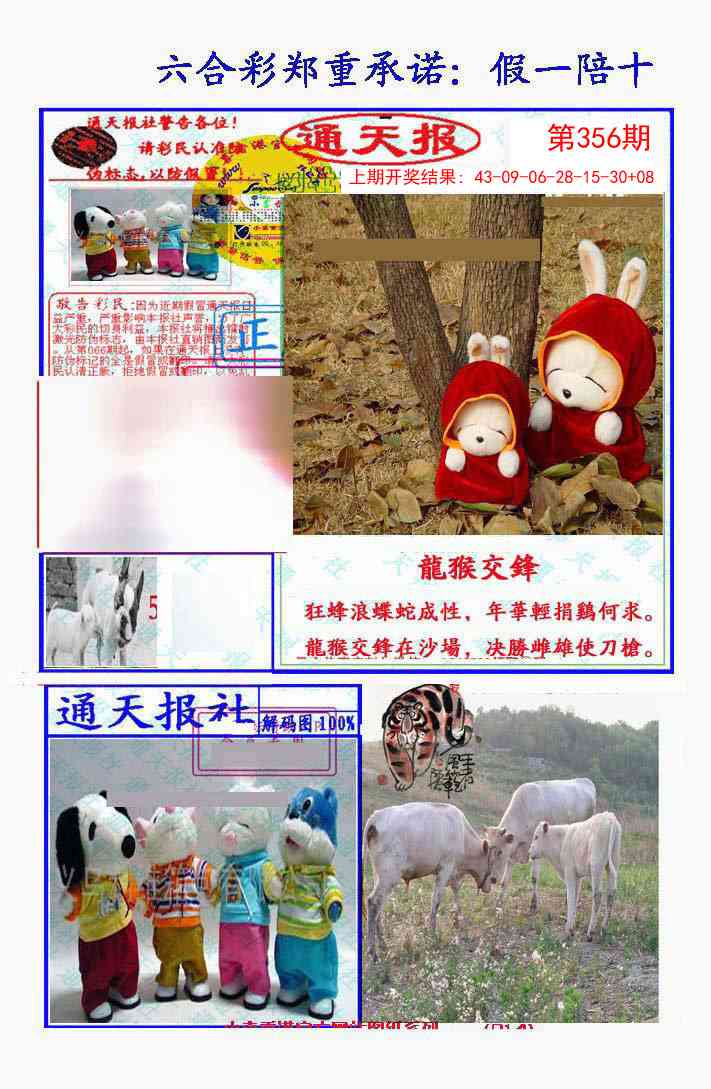 356期假一陪十通天报[图]