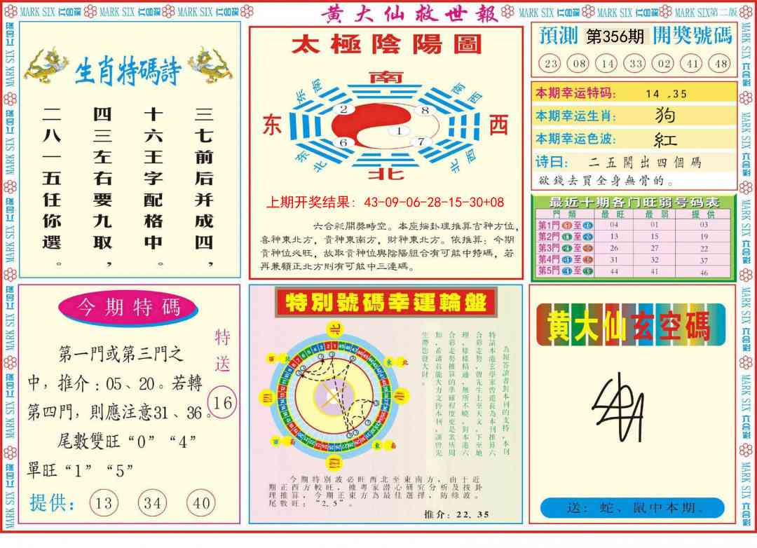 356期新黄大仙救世B[图]