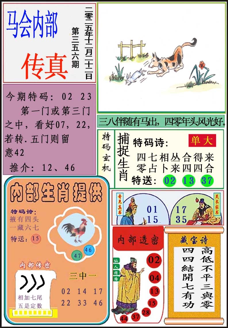 356期马会内部传真[图]