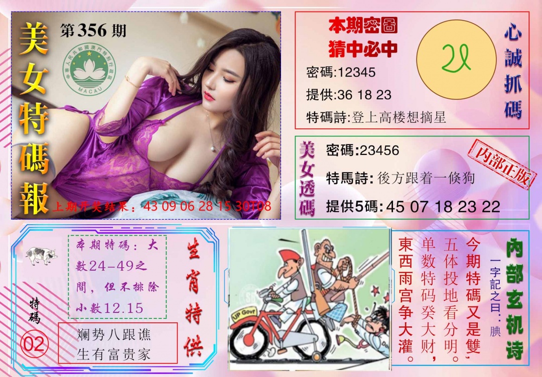 356期美女特码报[图]